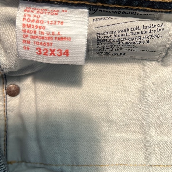 - AG The Protoge Straight Leg Dark Wash Jeans Size 32x34 - Picture 12 of 14